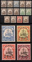 German Colonies, Kaiser’s Yacht, Germany, Stock of Stamps