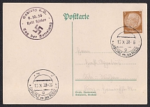 Postcard sent from GABLONZ in 1938 (Oct 13). Occupation of Sudetenland, Germany