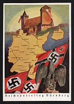 1939 PROOF of 'Reich Party Rally of the NSDAP in Nuremberg' Propaganda Postcard, Third Reich Nazi Germany (Print on Painting Canvas)