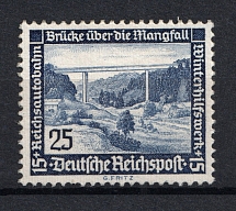 1936 25Pf Third Reich, Germany (Mi. 641x, Vertical Gum, CV $310, MNH)