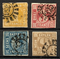 1862 Bavaria Germany (CV $70, Cancelled)
