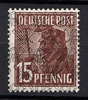 1948 15pf British and American Zones of Occupation, Germany (Mi. 41 II b, Signed, CV $30, MNH)