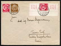 1933 Commemorative Issues for the Opening Session of the New Reichstag. Scott No. 401 and 399 with booklet pane labels