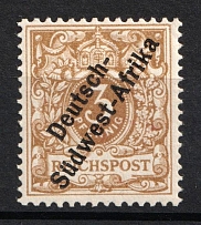 1897-99 3pf South West Africa, German Colonies, Germany (Mi. 1 b, CV $80)