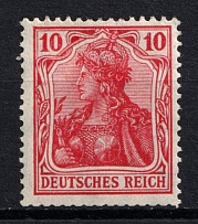 1915 10pf German Empire, Germany (Mi. 86 II e, Signed)