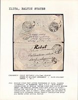 1916 Russian Field Post Letter Postmarked at Iliya, Vilnius (Lithuania), to Barberton, Ohio, U.S.A. ILIYA Censorship: violet rectangle (55x17mm) reading