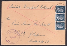 1944 Third Reich, Germany Military Mail, Cover, Deventer