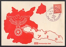 1938 (Oct 8) Card with Czech stamp and postmark of GABLONZ. Occupation of Sudetenland, Germany