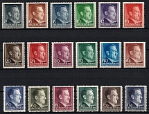1941-44 General Government, Germany (Mi. 71-88, Full Sets, CV $30)