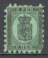 1866-74 Finland 8 Pen (CV $300, Cancelled)