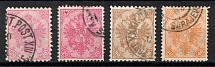 1900-01 Bosnia and Herzegovina (Mi. 16 A, B, 18 B, 19 A, Canceled, CV $80)