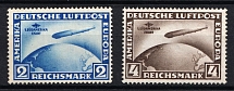 1930 Weimar Republic, Germany, Airmail (Mi. 438 X II, 439 Y, Full Set, CV $1,430)