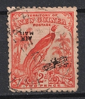 Papua New Guinea, British Colonies (INVERTED Overprint, Print Error, Canceled)
