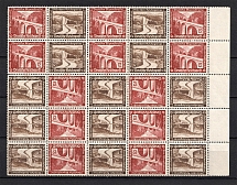 1936 Third Reich, Germany (Se-tenant, Block, CV $110, MNH)