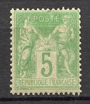 1876-81 France Type I 5 C (CV $1000)