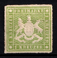 1865 1k Wurttemberg, German States, Germany (Mi. 30, Sc. 41, CV $70)