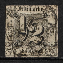 1856-58 1/2sgr Thurn and Taxis, German States, Germany (Mi. 3 a, Canceled, CV $30)