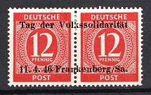 1946 12pf Frankenberg, Local Mail, Soviet Russian Zone of Occupation (CV $70, Full Set)