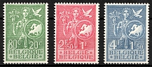 1953 Belgium (Sc. B544 - B546, Full Set, CV $80, MNH)