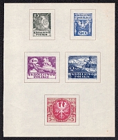 1918 Kingdom of Poland Resurrection, First Definitive Issue Essays, Proofs (MNH)