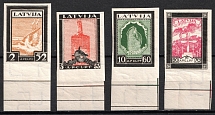 1933 Latvia, Airmail (Imperforate, Full Set, Signed, CV $90, MNH)