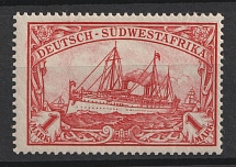 1901 1m South West Africa, German Colonies, Kaiser’s Yacht, Germany (Mi. 20, CV $180)