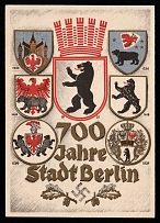 1937 '700 years of the city of Berlin', Propaganda Postcard, Third Reich Nazi Germany