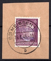 1945 6pf Meissen, Germany Local Post (Mi. 6 a, Signed, Canceled, CV $140)