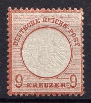 1872 9kr German Empire, Large Breast Plate, Germany (Mi. 27 b, CV $2,600)
