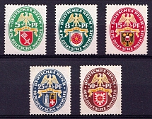 1929 Weimar Republic, Germany (Mi. 430 - 434, Full Set, CV $300, MNH)