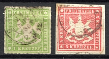 1865-67 Wurttemberg Germany (Cancelled)