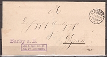 1896 Germany Service mail cover Barby-Dessay