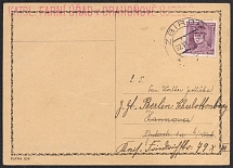 1939 (22 Jul) Sudetenland, Germany, Postcard from Zbiroh franked with Mi. 8 (CV $50)