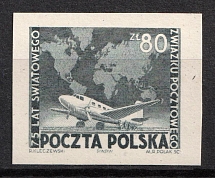 1949 80zl Republic of Poland (Official Black Print, Proof of Mi. 535)