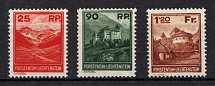 1933 Liechtenstein (Mi. 119 - 121, Certificate, Full Set, CV $1,200, MNH)