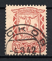 1941-42 20k Occupation of Pskov, Germany (CV $30, PSKOV Postmark)