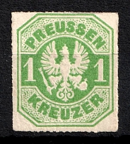 1867 1kr Prussia, German States, Germany (Mi. 22, CV $50)