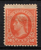 1894-95 50c Jefferson, United States, USA (Scott 260, Orange, Certificate, CV $480)