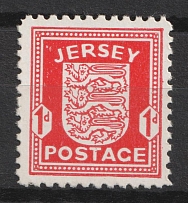 1941-42 1d Jersey, German Occupation, Germany (Mi. 2 z, CV $100, MNH)