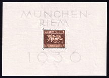 1936 Third Reich, Germany, Souvenir Sheet (Mi. Bl. 4 X)