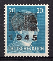 1945 20pf Netzschkau-Reichenbach (Saxony), Germany Local Post (Mi. 11 II b, Signed, CV $300, MNH)