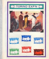 1911 Exhibition, Turin, Italy, Stock of Cinderellas, Non-Postal Stamps, Labels, Advertising, Charity, Propaganda, Postcard (#610)