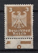 1924 3pf Weimar Republic, Germany (CERTIFICATE, Mi. 355 Y, CV $160)