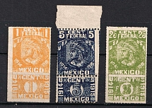 1914 American Occupation of Veracruz, Mexico Revenues, Indian Revenues, Non-Postal Stamps, Labels, Advertising, Charity, Propaganda (MNH)