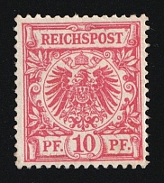 1889-1900 10pf German Empire, Germany (Mi. 47, Signed, MNH)