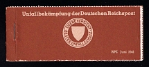 1941 'Accident prevention of the Deutsche Reichspost' Complete Booklet, Extremely Rare Reichspost, Third Reich, Germany Post Official Propaganda, Very Rare (Booklet, MNH)