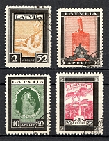 1933 Latvia Airmail (Perf, Full Set, CV $120, Canceled)