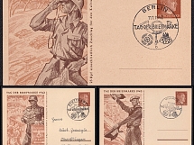 1942 The Day of the Stamp, Third Reich, Germany, Postal Card (Special Cancellations)