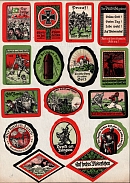 Germany Military, Army, War, Stock of Cinderellas, Non-Postal Stamps, Labels, Advertising, Charity, Propaganda (#92)