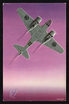 1923-1945 'Aeroplani Caproni S.A. Milano (Italia)', Propaganda Postcard, Third Reich Nazi Germany